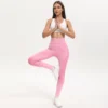 2 pack women's high waisted sexy butt lifting seamless solid color yoga leggings elastic and breathable fitness sports pants