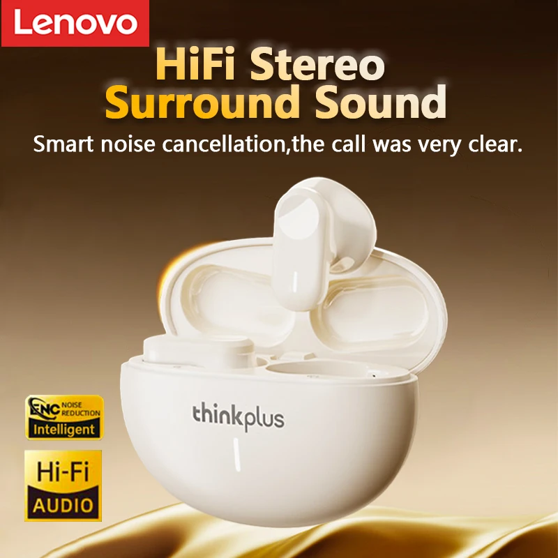 original lenovo lp19 in ear bluetooth headphones tws wireless earphones hd music game noise reduction earbuds call sport headset