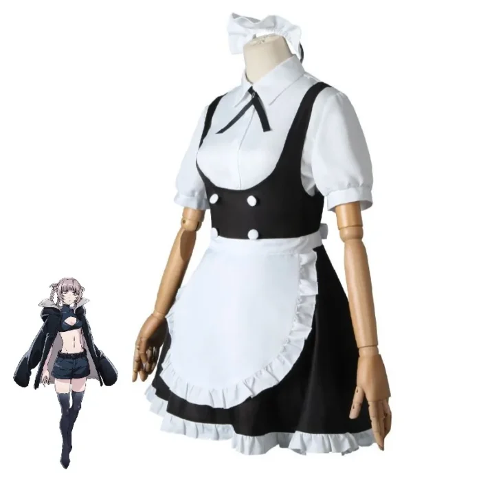 anime call of the night unisex cool cloak jacket denture wig loli maid halloween suit nanakusa nazuna cosplay costume aldult