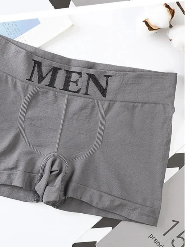 5 pcs men's high elastic plain color comfortable boxer briefs panties breathable pantyhose 5 pcs men's high elastic plain color comfortable boxer briefs panties breathable pantyhose