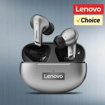 lenovo lp5 wireless bluetooth earbuds stereo hifi music earphones headphones sports waterproof tws headset with mic earbuds new