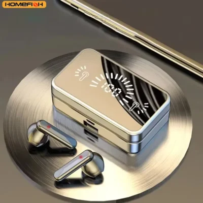 s20 bluetooth earphone headphones mirror wireless stereo headset with digital displaytouch control sports earbuds for gaming