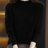aossviao 2025 autumn winter solid mock neck pullover sweater for women casual knitwear female clothing basic soft tops aossviao 2025 autumn winter solid mock neck pullover sweater for women casual knitwear female clothing basic soft tops