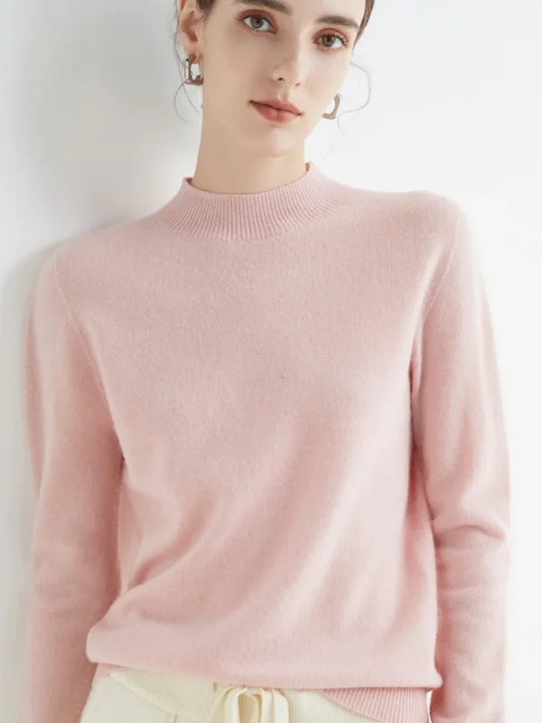 aossviao 2025 autumn winter solid mock neck pullover sweater for women casual knitwear female clothing basic soft tops aossviao 2025 autumn winter solid mock neck pullover sweater for women casual knitwear female clothing basic soft tops
